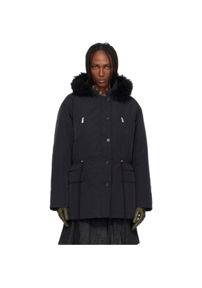 CPLUS Series Black Faux-Fur Hood Parka