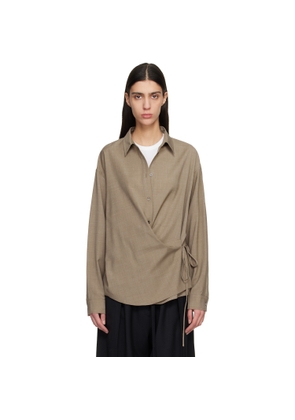 LE17SEPTEMBRE Brown Side Twisted Shirt