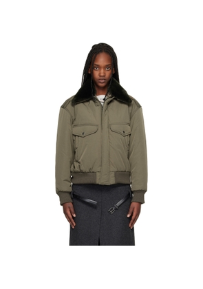 Commission Khaki Midtown Nylon Bomber Jacket