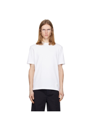 Thom Browne White Classic Pique 4-Bar T-shirt