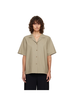 LE17SEPTEMBRE Beige Twill Short Sleeve Shirt