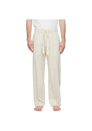 Tekla Beige Sateen Pyjama Pants