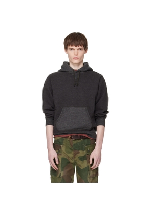 RRL Gray French Terry Hoodie