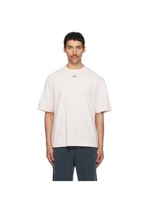 Off-White Pink Rubbed Paint Arrow Skate T-shirt
