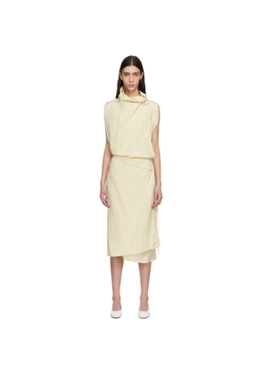 LE17SEPTEMBRE Off-White Celia Wrap Midi Dress