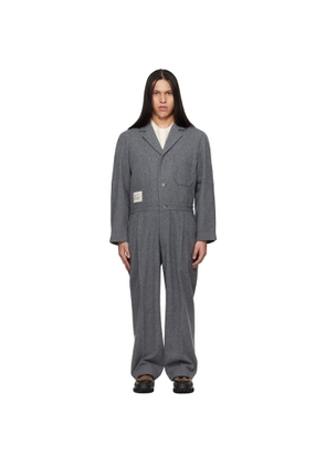 Song for the Mute Gray Birkenstock Edition 'The Collector' Tailored Jumpsuit