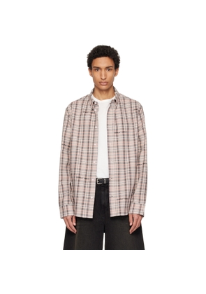 Off-White Pink Flannel Regular Shirt