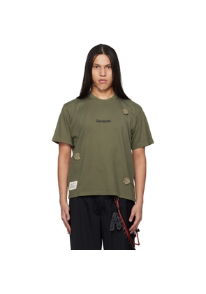 Song for the Mute Green Birkenstock Edition 'The Gardener' Crochet Flower T-shirt