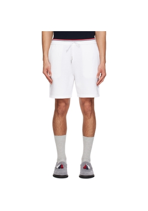 Thom Browne White Pique Loopback Sweat Shorts