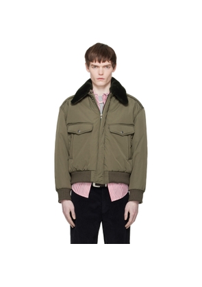Commission Khaki Midtown Nylon Bomber Jacket