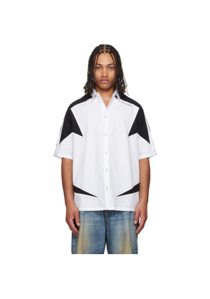 Off-White White & Black Race Logo Star Bowling Shirt