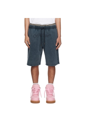 Off-White Navy Bookish Mar Sweat Shorts