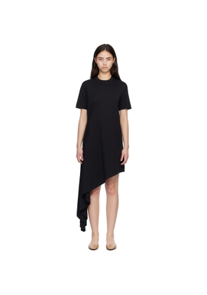 Loulou de Saison Black IGARI Asymmetric T-shirt Midi Dress