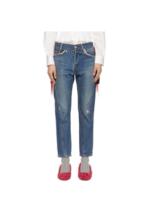 UNDERCOVER Blue Beaded Jeans