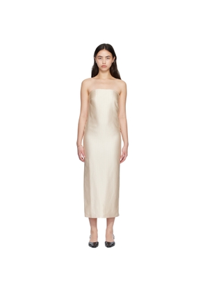 Loulou de Saison Beige GIULIA Bustier Midi Dress