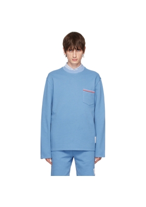 Thom Browne Blue Oversized Sweatshirt