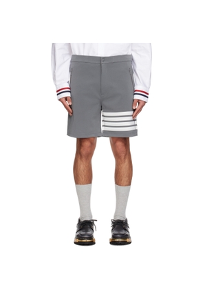 Thom Browne Gray 4-Bar Tech Shorts