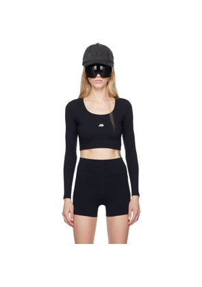Balenciaga Black Long Sleeve Sports Top