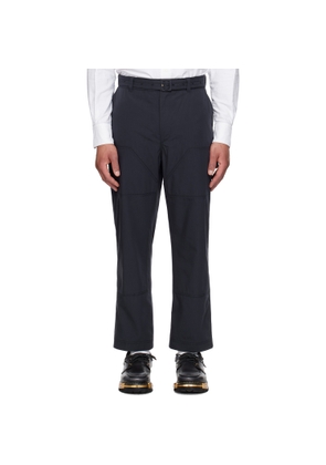 Thom Browne Navy Cotton Suiting Carpenter Trousers