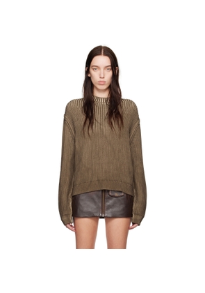 GUESS USA Brown Vintage Washed Sweater