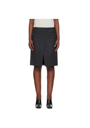 Commission Gray Low Waist Suit Midi Skirt