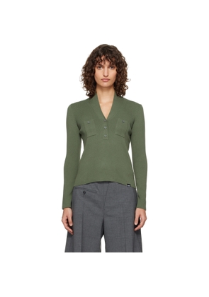 MM6 Maison Margiela Khaki Cotton Sweater