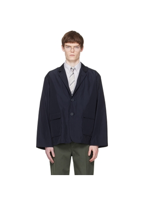 Thom Browne Navy Packable Flap Pocket Blazer