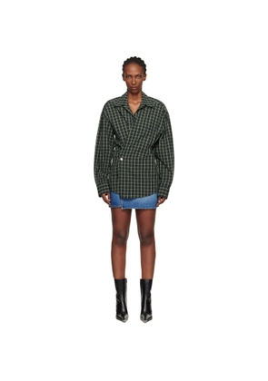 Alexander Wang Green Pre-Styled Wrap Minidress