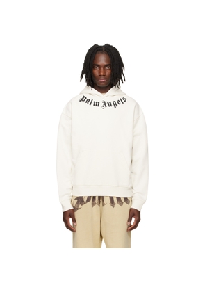 Palm Angels Off-White Neck Logo Hoodie