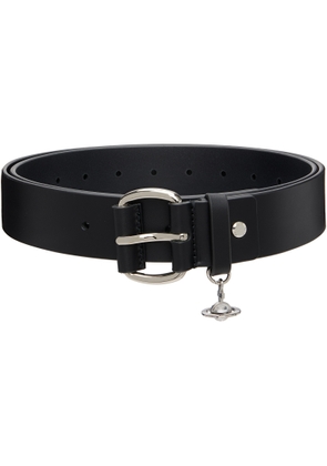 Vivienne Westwood Black Wide Alex Charm Belt