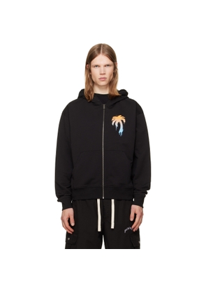 Palm Angels Black 'I Love PA' Zipped Hoodie