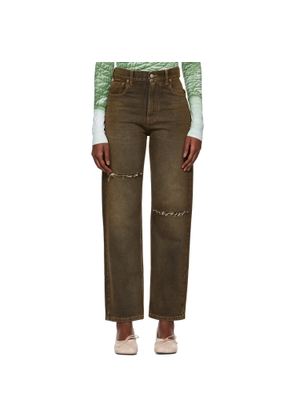 MM6 Maison Margiela Brown 5-Pocket Jeans