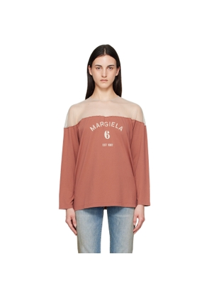 MM6 Maison Margiela Tan Mannequin Print Jersey Top
