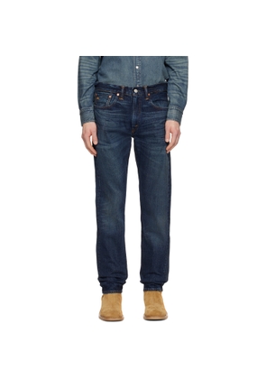 RRL Navy High Slim Bayview Selvedge Jeans