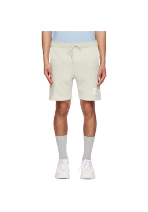 Thom Browne Beige Classic Loopback 4-Bar Sweat Shorts