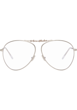 Acne Studios Silver Metal Aviator Glasses