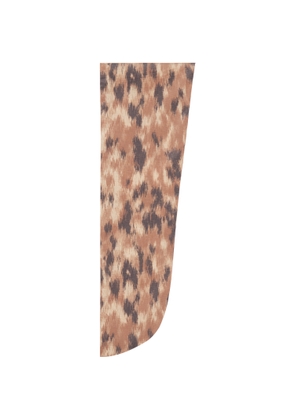 GANNI Brown Print Wrap Scarf