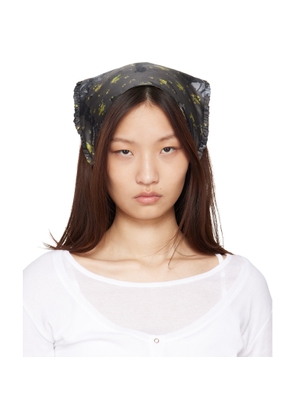 GANNI Gray Printed Wrap Scarf