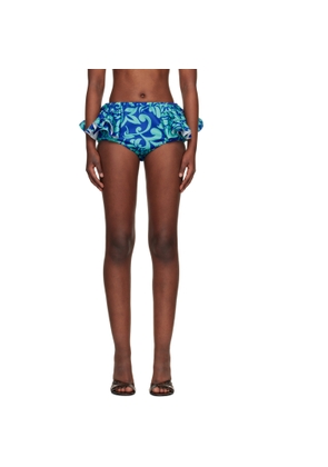 Dries Van Noten Blue Ruffled Briefs