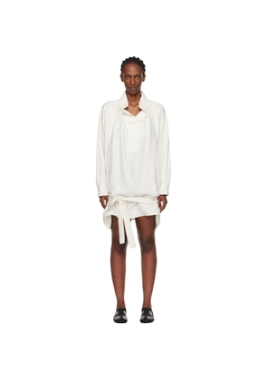 Kenzo Off-White Kenzo Paris Oversized Blouse Minidress