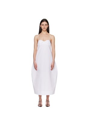 Róhe White Bustier Volume Midi Dress