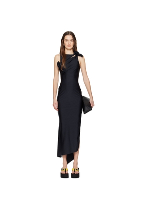 Coperni Black Flower Maxi Dress