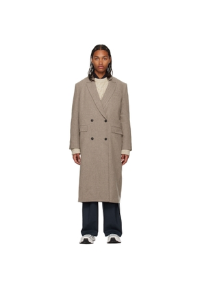 LOW CLASSIC Beige Double Long Coat