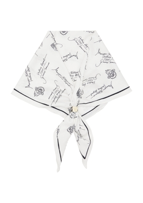 Maison Kitsuné White Poetic Paris Scarf
