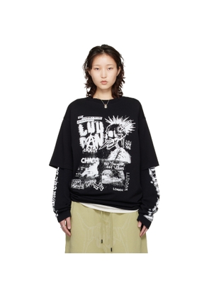 LU'U DAN Black Double Deck T-shirt