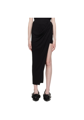 Helmut Lang Black Asymmetric Maxi Skirt