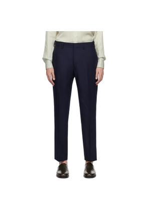 Lardini Navy Creased Trousers