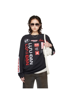 LU'U DAN Black Oversized Long Sleeve T-shirt