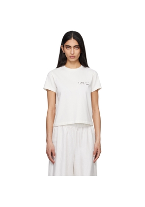 ANINE BING White Shelley 'I See You I Love You' T-shirt