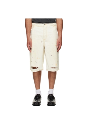 COÛT DE LA LIBERTÉ Off-White Zander Twill Baggy Shorts